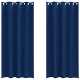 Vidaxl zwart-out gordijnen met ringen 2 pcs donkerblauw 260 x 140 cm