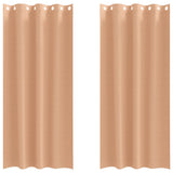 Vidaxl zwart-out gordijnen met ringen 2 pcs licht bruin 260 x 140 cm