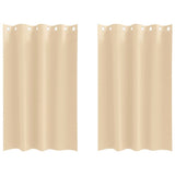 Vidaxl zwart-out gordijnen met ringen 2 pcs crème 175 x 140 cm