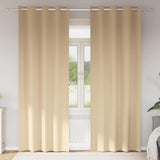 Vidaxl zwart-out gordijnen met ringen 2 pcs crème 260 x 140 cm