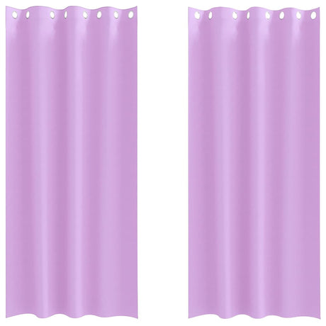 Vidaxl zwart-out gordijnen met ringen 2 pcs paars 245 x 140 cm