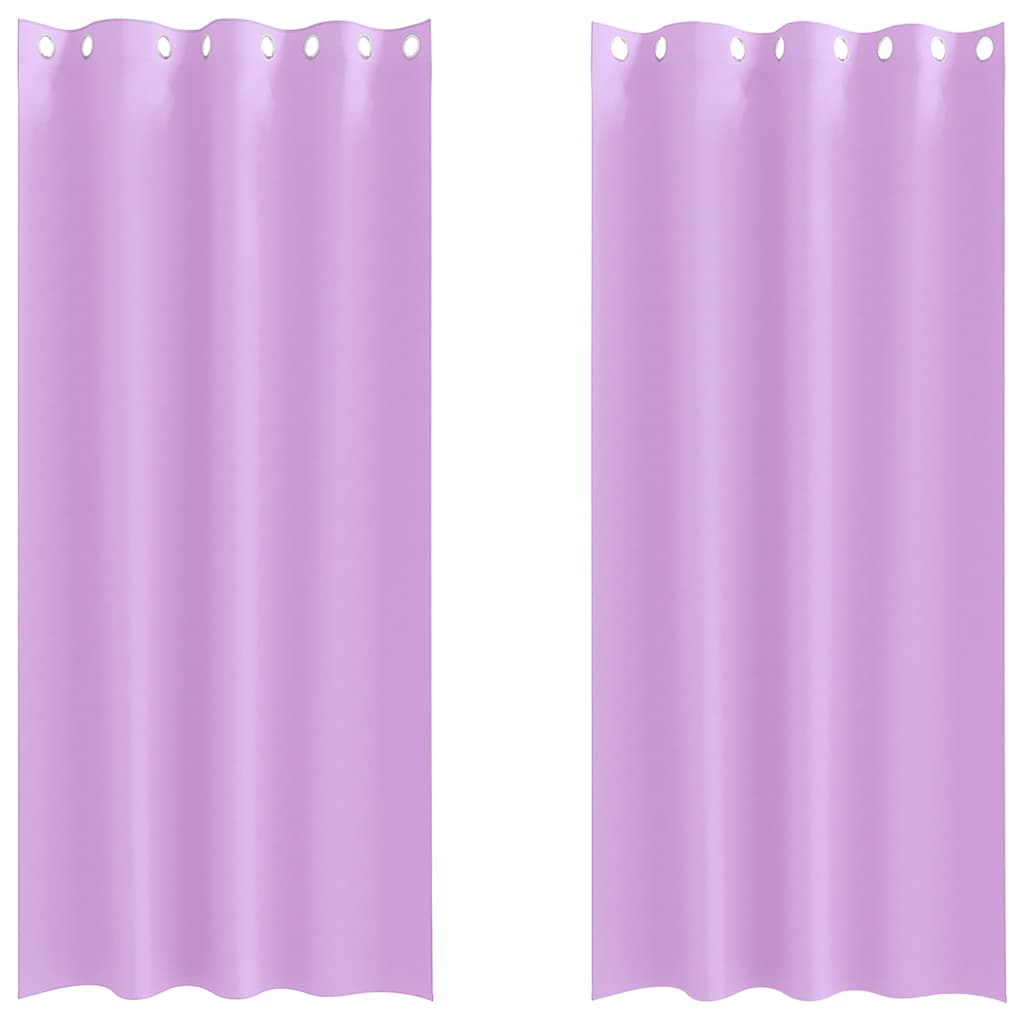 Vidaxl zwart-out gordijnen met ringen 2 pcs paars 260 x 140 cm