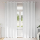 Vidaxl zwart-out gordijnen met ringen 2 pcs puur wit 245 x 140 cm