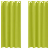 Vidaxl zwart-out gordijnen met ringen 2 pcs groen 260 x 140 cm