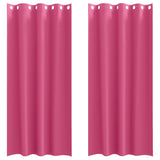 Vidaxl zwart-out gordijnen met ringen 2 pcs felroze 225 x 140 cm