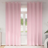 Vidaxl zwart-out gordijnen met ringen 2 pcs babyroze 225 x 140 cm