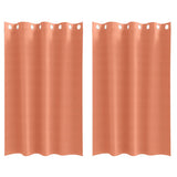 Vidaxl zwart-out gordijnen met ringen 2 pcs terracotta 175 x 140 cm