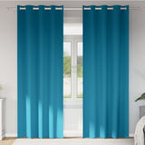 Vidaxl zwart-out gordijnen met ringen 2 pcs turquoise 260 x 140 cm