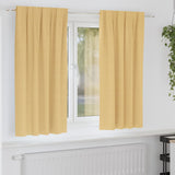 Vidaxl zwart-out gordijnen met ringen 2 pcs beige 175 x 140 cm