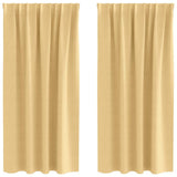 Vidaxl zwart-out gordijnen met ringen 2 pcs beige 175 x 140 cm