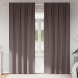 Vidaxl zwart-out gordijnen met ringen 2 pcs donkerbruin 245 x 140 cm