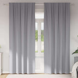 Vidaxl zwart-out gordijnen met ringen 2 pcs lichtgrijs 245 x 140 cm