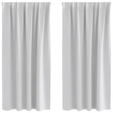 Vidaxl zwart-out gordijnen met ringen 2 pcs lichtgrijs 175 x 140 cm