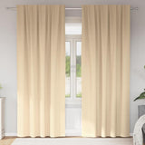 Vidaxl zwart-out gordijnen met ringen 2 pcs crème 225 x 140 cm