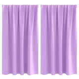 Vidaxl zwart-out gordijnen met ringen 2 pcs paars 140 x 140 cm