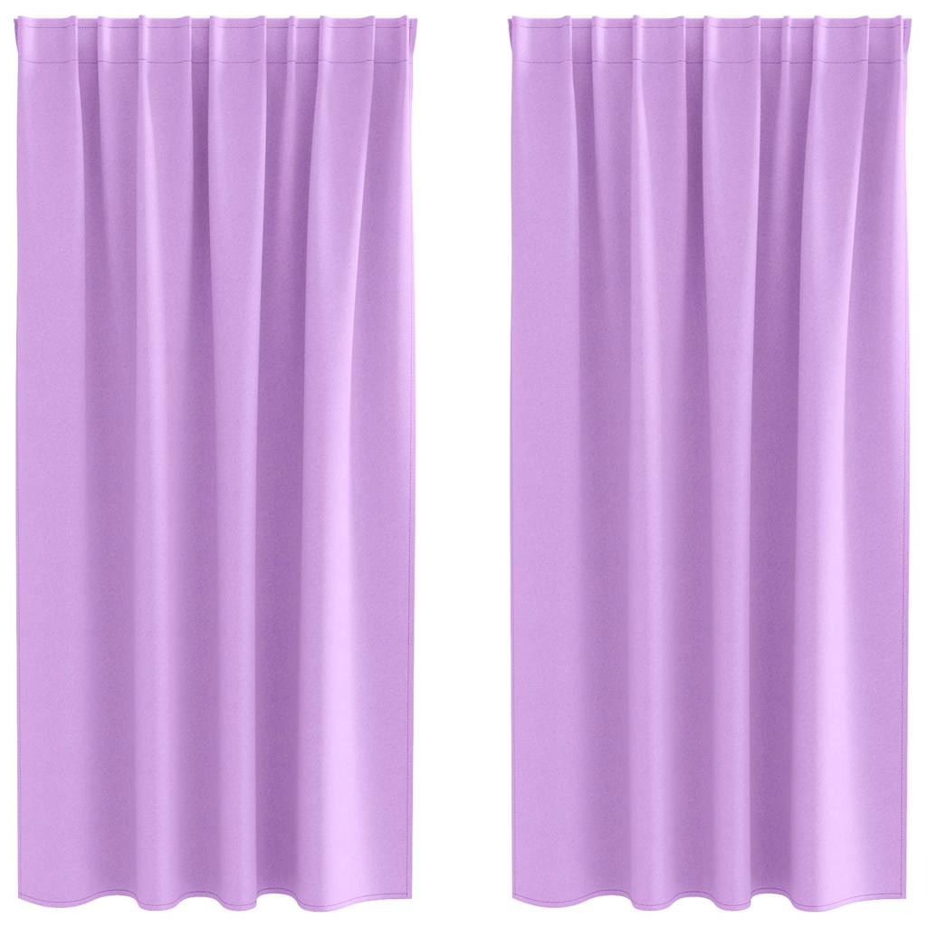 Vidaxl zwart-out gordijnen met ringen 2 pcs paars 175 x 140 cm
