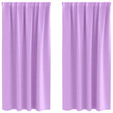 Vidaxl zwart-out gordijnen met ringen 2 pcs paars 175 x 140 cm