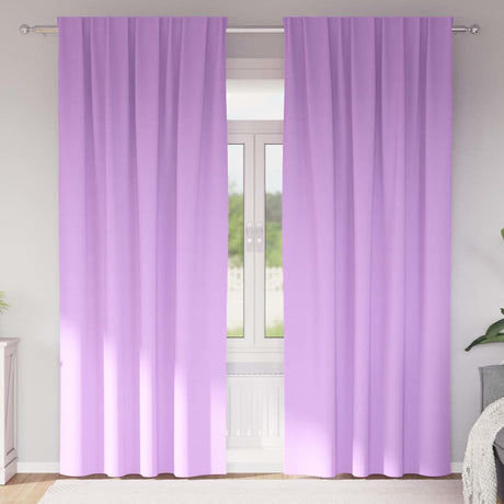 Vidaxl zwart-out gordijnen met ringen 2 pcs paars 225 x 140 cm
