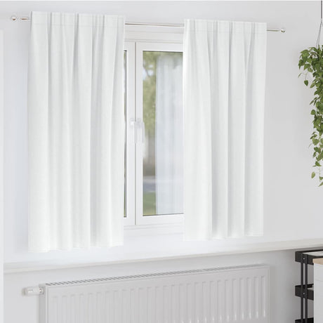 Vidaxl zwart-out gordijnen met ringen 2 pcs helder wit 175 x 140 cm