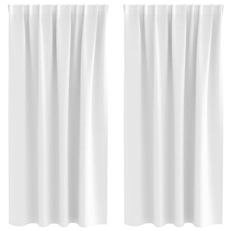 Vidaxl zwart-out gordijnen met ringen 2 pcs helder wit 175 x 140 cm