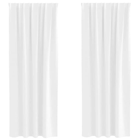 Vidaxl zwart-out gordijnen met ringen 2 pcs puur wit 225 x 140 cm