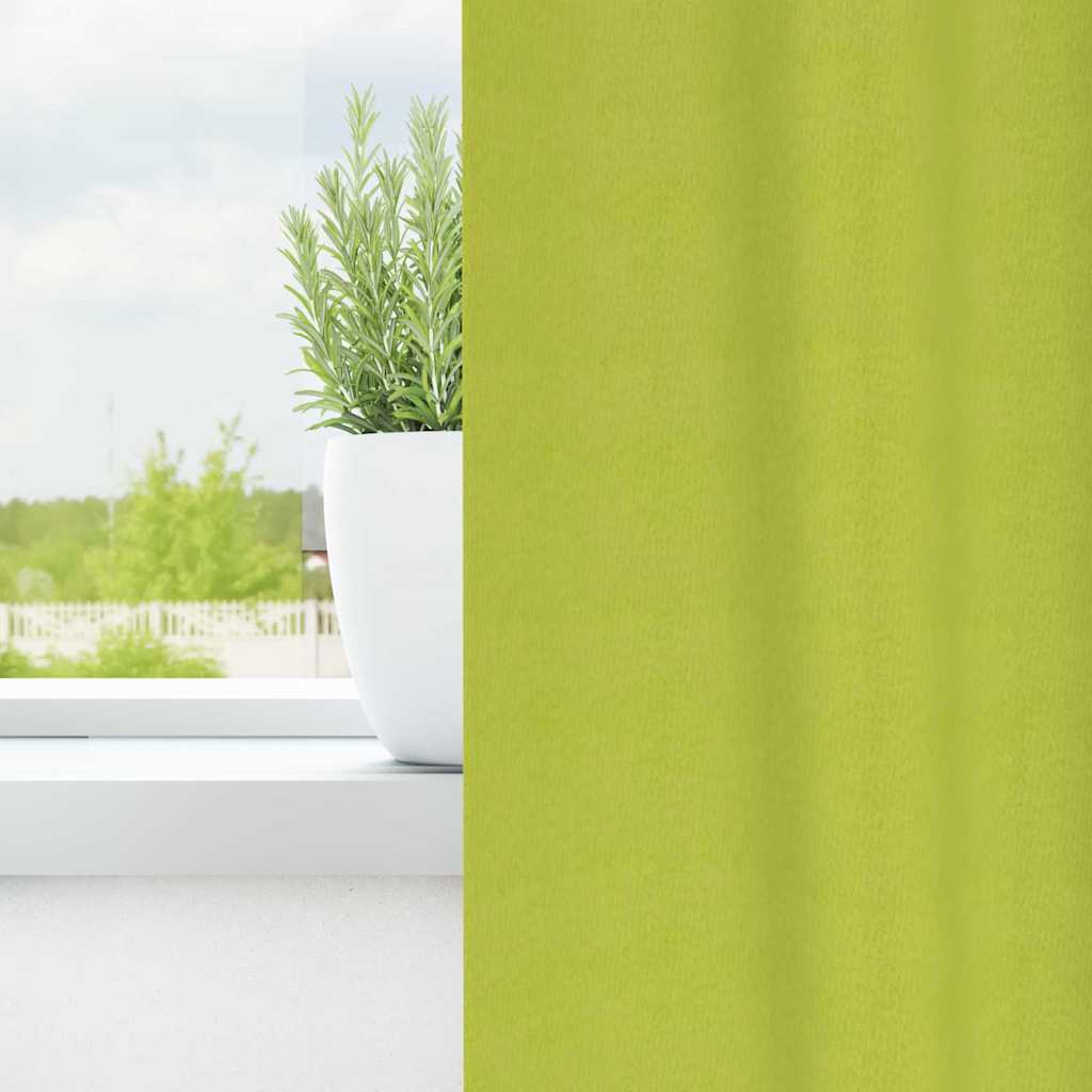 Vidaxl zwart-out gordijnen met ringen 2 pcs groen 140 x 140 cm