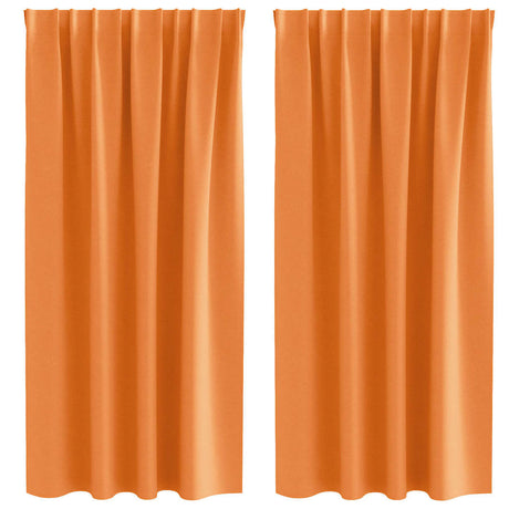 Vidaxl zwart-out gordijnen met ringen 2 pcs oranje 175 x 140 cm