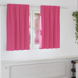 Vidaxl zwart-out gordijnen met ringen 2 pcs felroze 140 x 140 cm