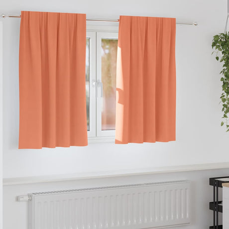 Vidaxl zwart-out gordijnen met ringen 2 pcs terracotta 140 x 140 cm