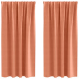 Vidaxl zwart-out gordijnen met ringen 2 pcs terracotta 175 x 140 cm