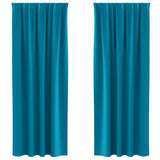 Vidaxl zwart-out gordijnen met ringen 2 pcs turquoise 245 x 140 cm