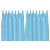 Vidaxl zwart-out gordijnen met ringen 2 pcs lichtblauw 140 x 140 cm
