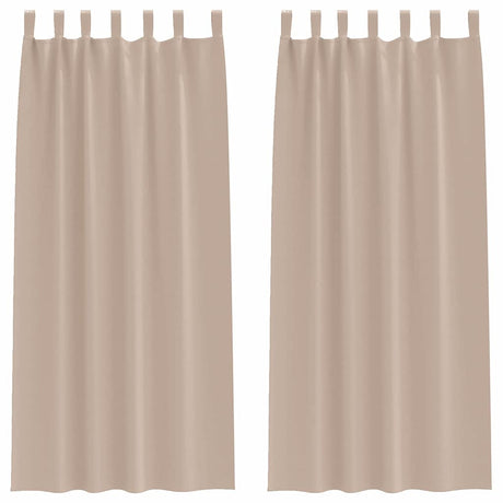 Vidaxl zwart-out gordijnen met ringen 2 pcs taupe 245 x 140 cm