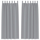Vidaxl zwart-out gordijnen met ringen 2 pcs lichtgrijs 245 x 140 cm