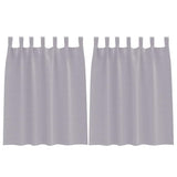 Vidaxl zwart-out gordijnen met ringen 2 pcs metaalgrijs 140 x 140 cm