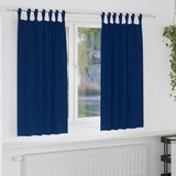 Vidaxl zwart-out gordijnen met ringen 2 pcs donkerblauw 175 x 140 cm