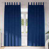 Vidaxl zwart-out gordijnen met ringen 2 pcs donkerblauw 260 x 140 cm