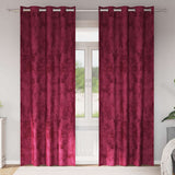 Vidaxl velvet gordijnen 2 pcs wijnrood 260 x 140 cm fluweel
