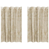 Vidaxl velvet gordijnen met gordijnen 2 pcs crème 175 x 140 cm fluweel
