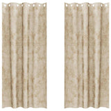 Vidaxl velvet gordijnen met gordijnen 2 pcs crème 245 x 140 cm fluweel