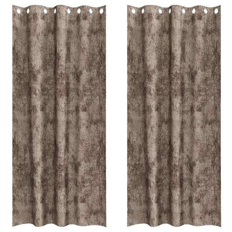 Vidaxl velvet gordijnen 2 pcs cappuccino 245 x 140 cm fluweel