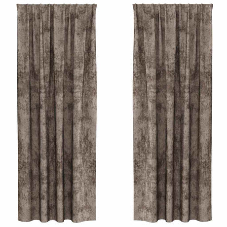 Vidaxl velvet gordijnen 2 pcs cappuccino 260 x 140 cm fluweel