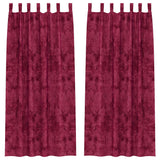 Vidaxl velvet gordijnen 2 pcs wijnrood 245 x 140 cm fluweel