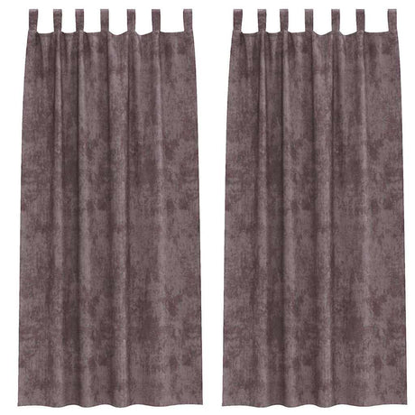 Vidaxl velvet gordijnen met gordijnen 2 pcs bruin 260 x 140 cm fluweel