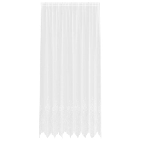 Vidaxl kantgordijn met gordijnen bloemen wit 260x200cm polyester