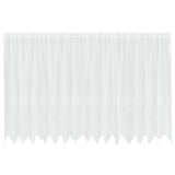 Vidaxl kantgordijn met gordijnen bloemen wit 160 x 400 cm polyester