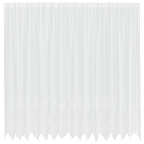 Vidaxl kantgordijn met gordijnen bloemen wit 200 x 400 cm polyester