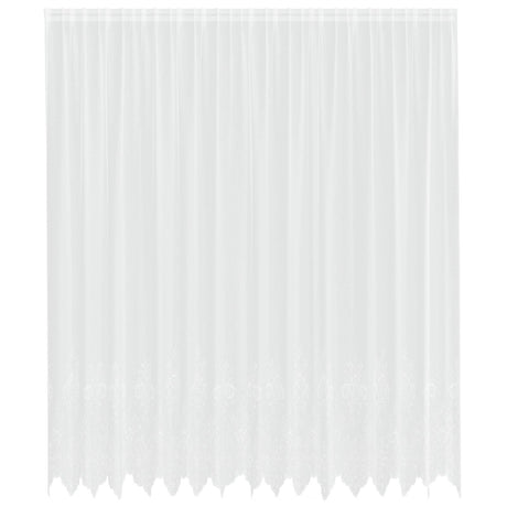 Vidaxl kantgordijn met gordijnen bloemen wit 260 x 400 cm polyester
