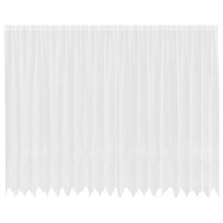 Vidaxl kantgordijn met gordijnen bloemen wit 240 x 500 cm polyester