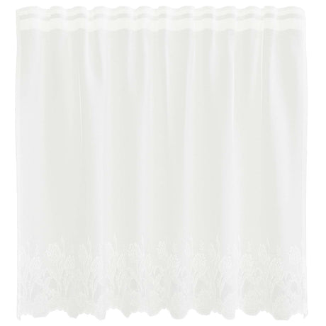 Vidaxl kantgordijn met gordijnen bloemen wit 80 x 150 cm polyester